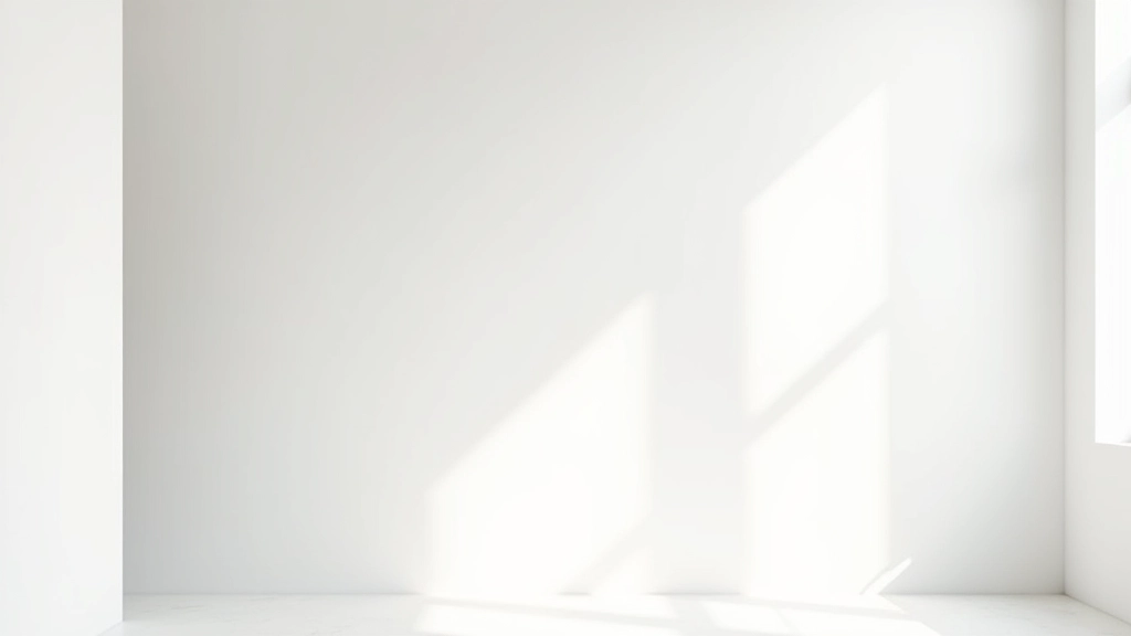 Minimalista estético: parede branca com único quadro de arte, espaço negativo equilibrado, design limpo